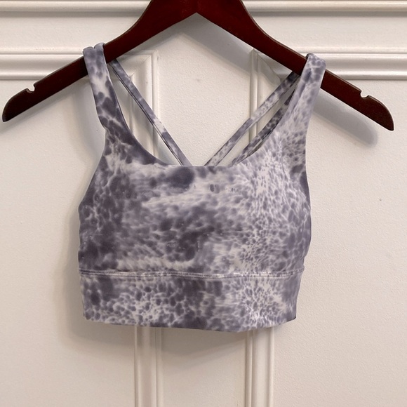 Lululemon Energy Bra Marble Dye Grey - Picture 2 of 4
